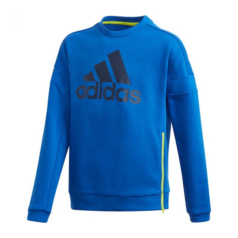 Sudadera Adidas B BR Crew Azul Nino GE0910